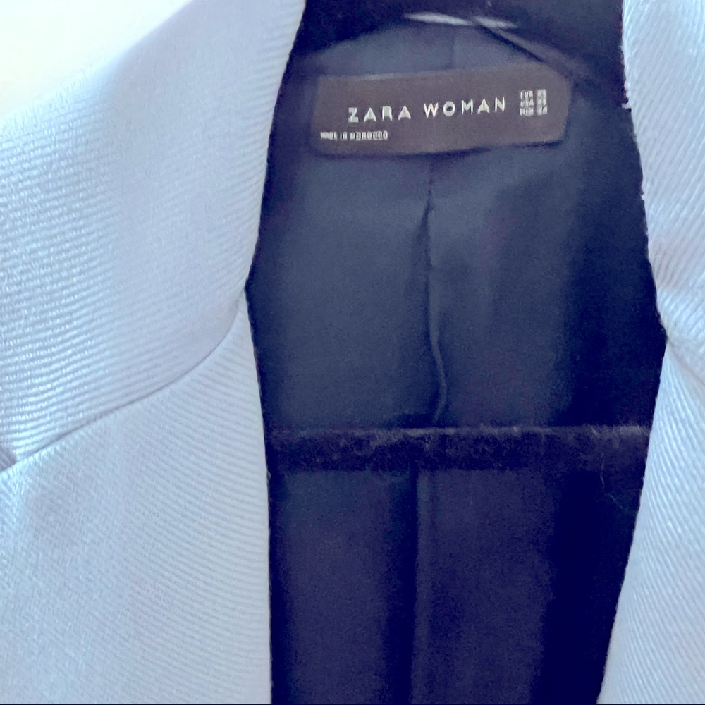 Zara Simple Oversized Coat in Blue - Picture 6 of 6